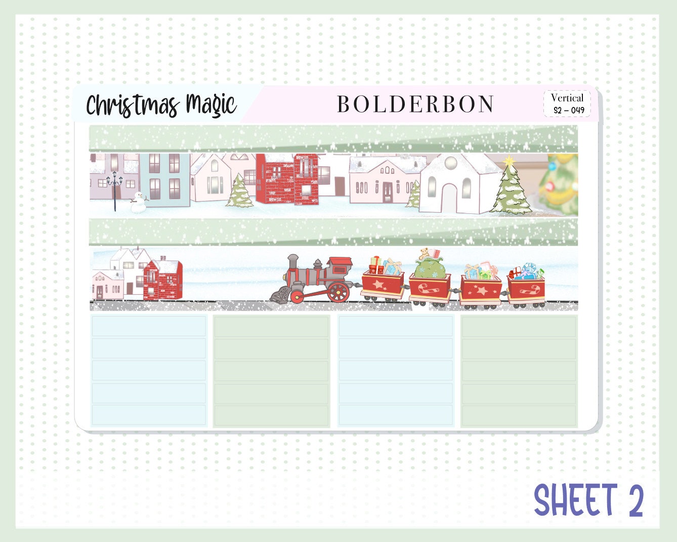 CHRISTMAS MAGIC || 7x9 Vertical Planner Sticker Kit