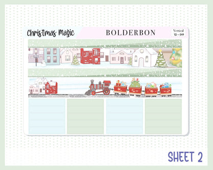 CHRISTMAS MAGIC || 7x9 Vertical Planner Sticker Kit