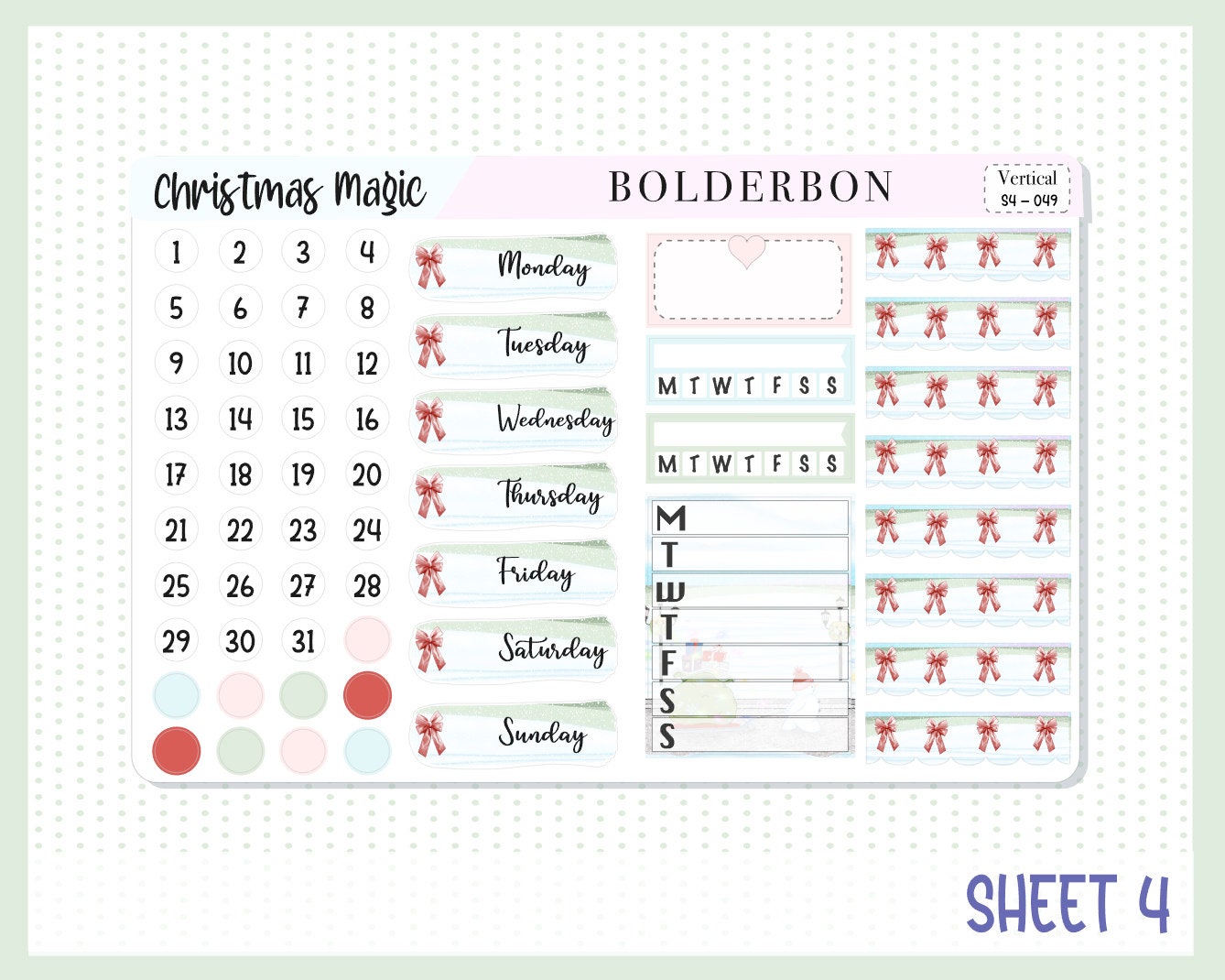 CHRISTMAS MAGIC || 7x9 Vertical Planner Sticker Kit