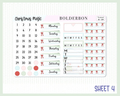 CHRISTMAS MAGIC || 7x9 Vertical Planner Sticker Kit