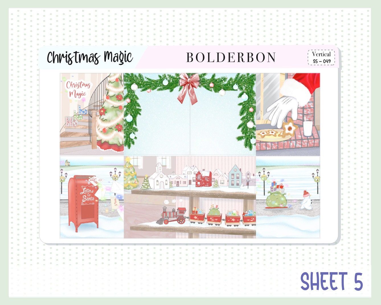 CHRISTMAS MAGIC || 7x9 Vertical Planner Sticker Kit