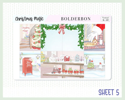 CHRISTMAS MAGIC || 7x9 Vertical Planner Sticker Kit