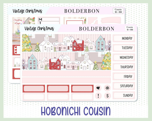 VINTAGE CHRISTMAS || Hobonichi Cousin Planner Sticker Kit
