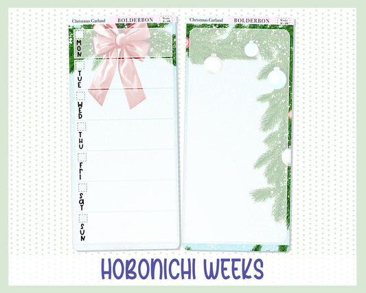 CHRISTMAS GARLAND || Hobonichi Weeks Planner Sticker Kit
