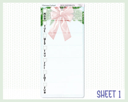 CHRISTMAS GARLAND || Hobonichi Weeks Planner Sticker Kit