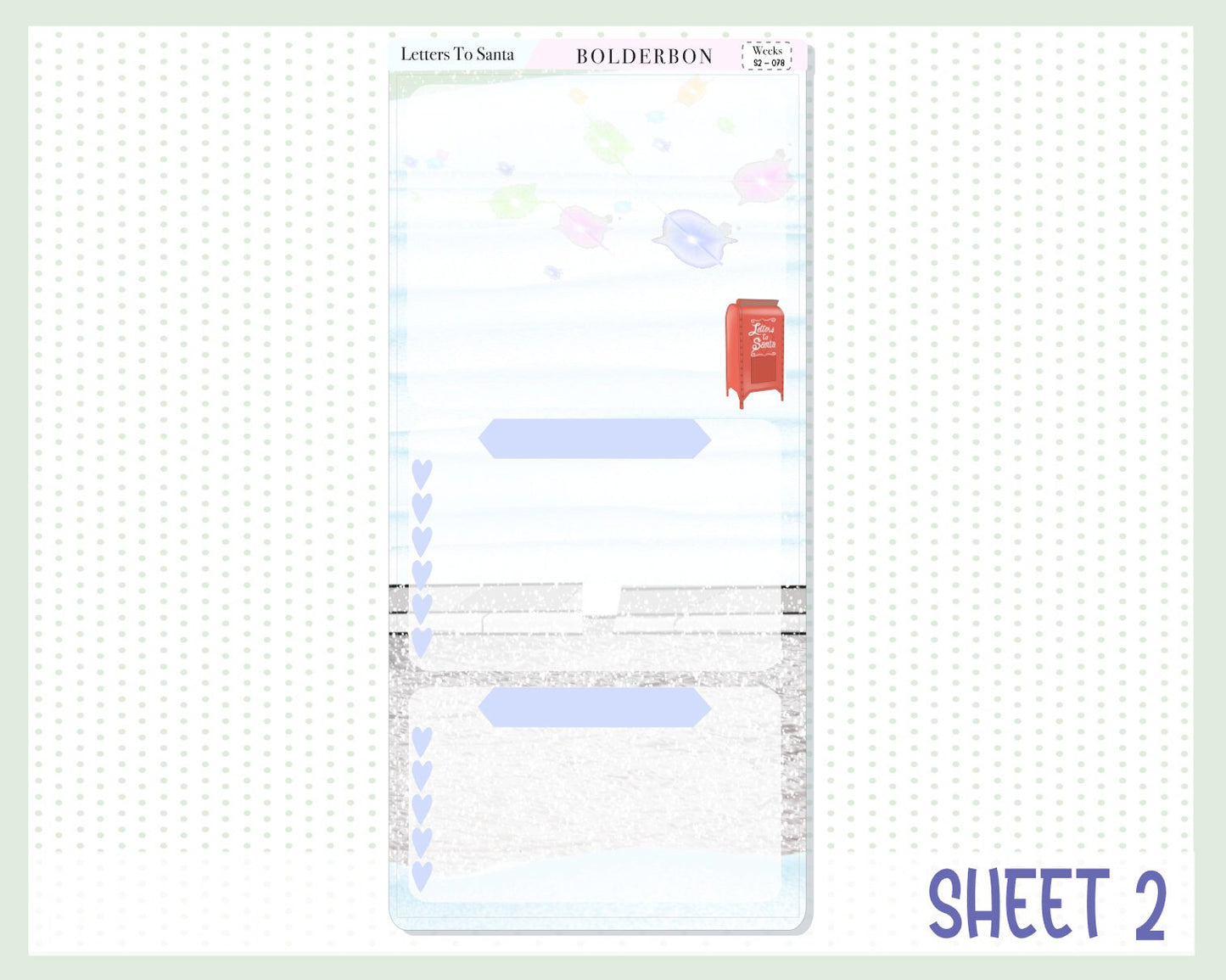 LETTERS TO SANTA || Hobonichi Weeks Planner Sticker Kit