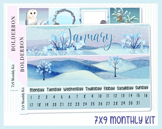 JANUARY 7x9 Monthly Sticker Kit