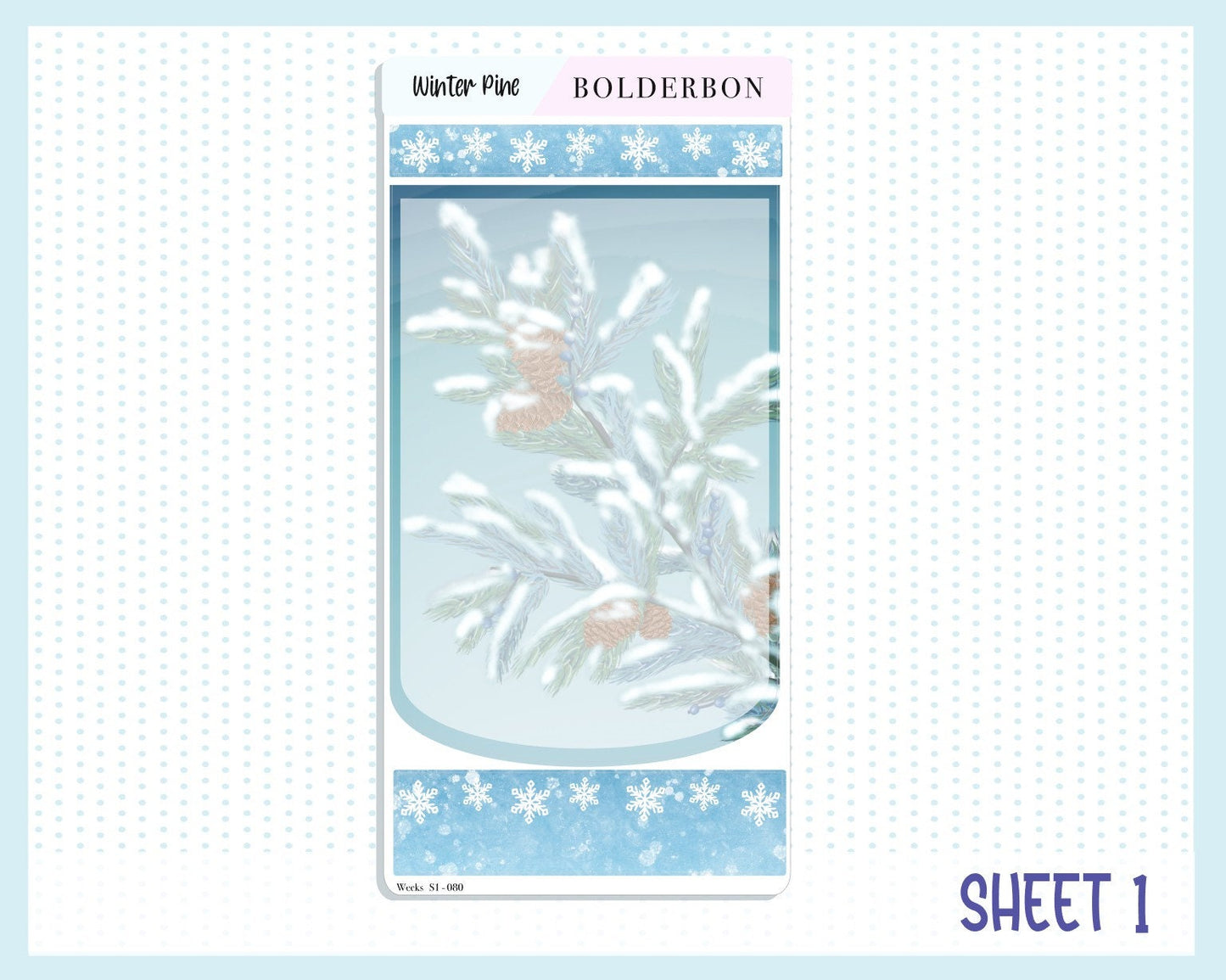 WINTER PINE || Hobonichi Weeks Planner Sticker Kit