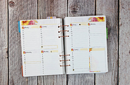 AUTUMN BLOOM || A5 Compact Vertical Planner Sticker Kit