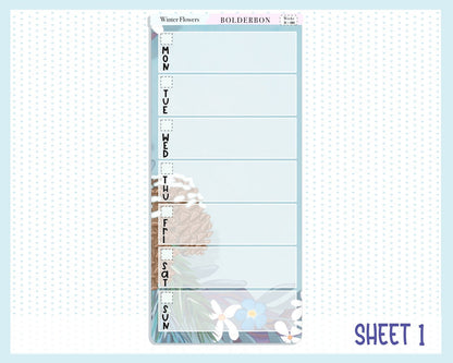 WINTER FLOWERS || Hobonichi Weeks Planner Sticker Kit