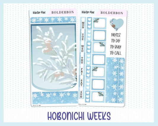 WINTER PINE || Hobonichi Weeks Planner Sticker Kit