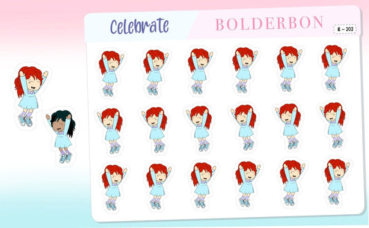 CELEBRATE || Bonbon Character Planner Stickers