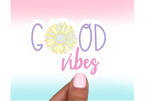 GOOD VIBES || Cute Vinyl Sticker