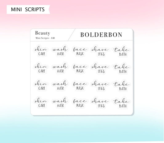 BEAUTY - MIXED SHEET || Elegant Script Stickers