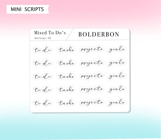 TO DO - MIXED SHEET || Elegant Script Stickers