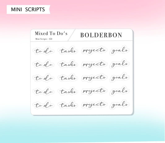 TO DO - MIXED SHEET || Elegant Script Stickers