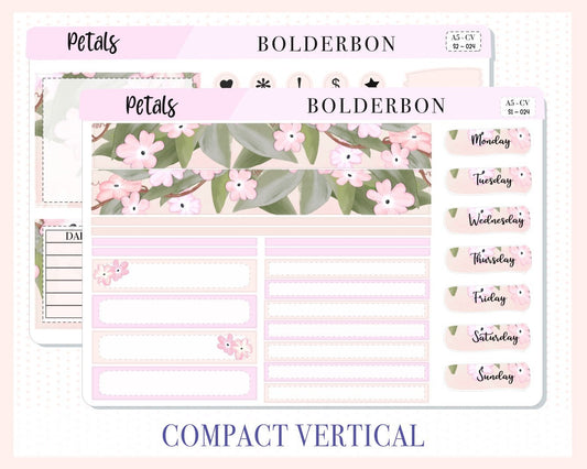 PETALS || A5 Compact Vertical Planner Sticker Kit