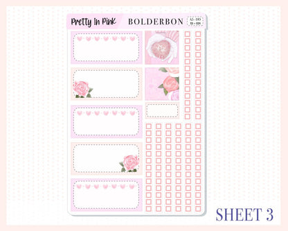PRETTY IN PINK || A5 Daily Duo Planner Sticker Kit
