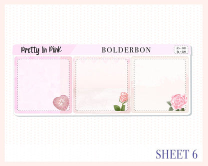 PRETTY IN PINK || A5 Daily Duo Planner Sticker Kit