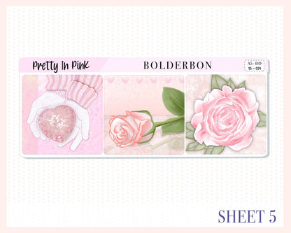 PRETTY IN PINK || A5 Daily Duo Planner Sticker Kit