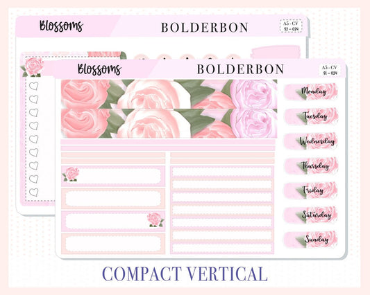 BLOSSOMS || A5 Compact Vertical Planner Sticker Kit