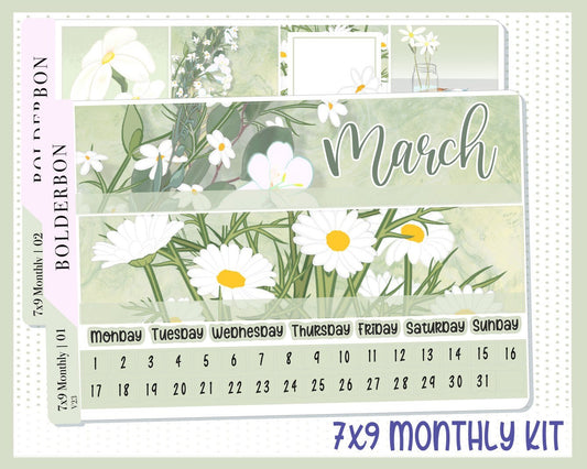 MARCH 7x9 Monthly Sticker Kit
