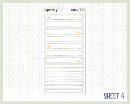 RUSTIC DAISY "7x9 Daily Duo" || Weekly Planner Sticker Kit for Erin Condren