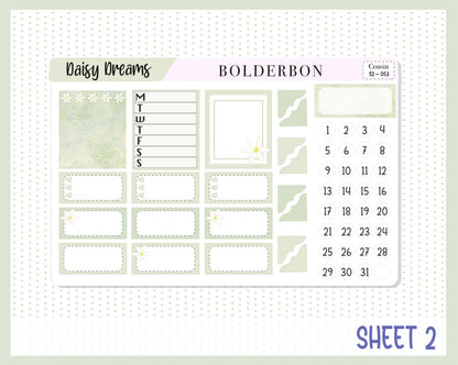 DAISY DREAMS || Hobonichi Cousin Planner Sticker Kit