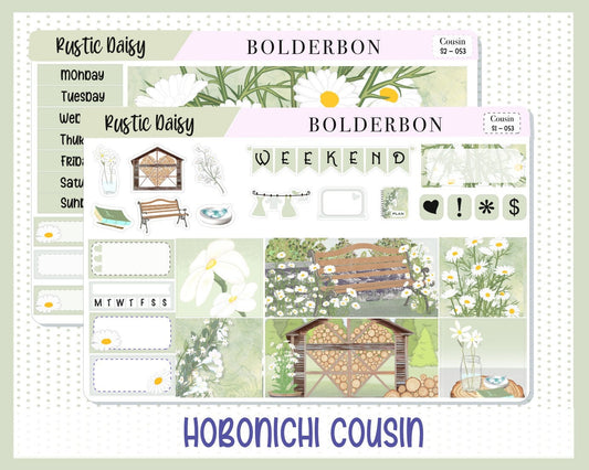 RUSTIC DAISY || Hobonichi Cousin Planner Sticker Kit