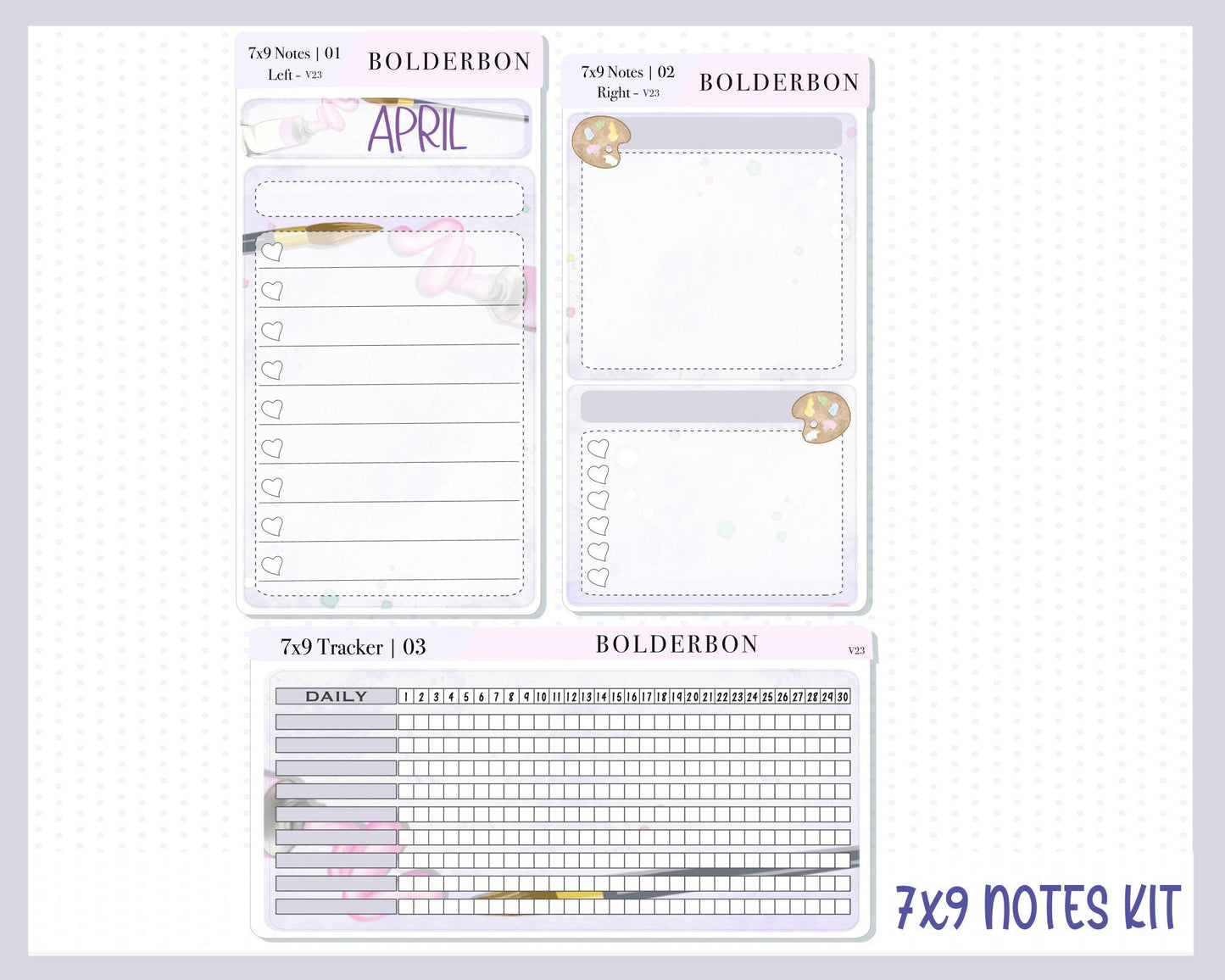 APRIL 7x9 Notes Kit