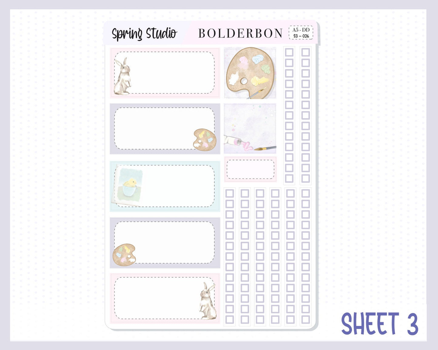 SPRING STUDIO || A5 Daily Duo Planner Sticker Kit