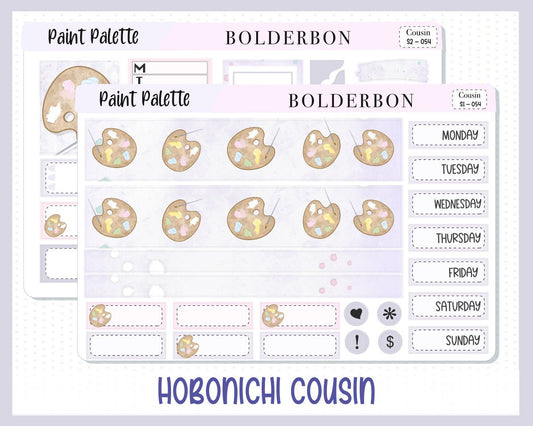 PAINT PALETTE || Hobonichi Cousin Planner Sticker Kit