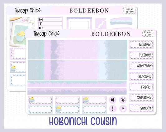 TEACUP CHICK || Hobonichi Cousin Planner Sticker Kit