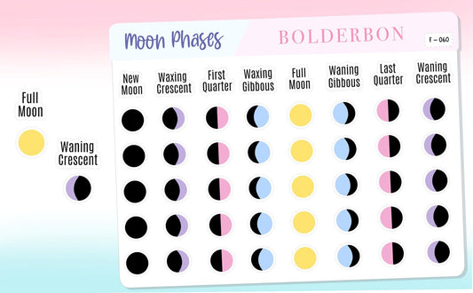 MOON PHASE || Planner Stickers