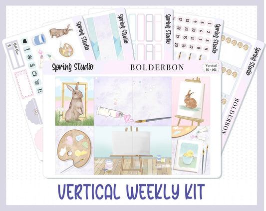 SPRING STUDIO || 7x9 Vertical Planner Sticker Kit
