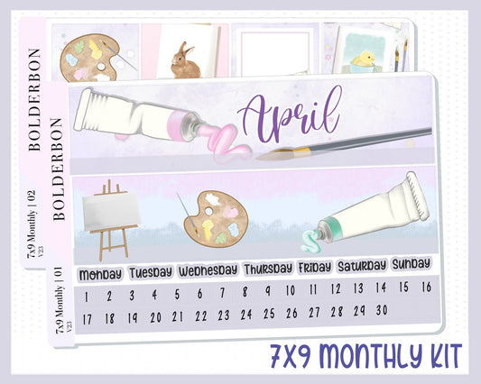 APRIL 7x9 Monthly Sticker Kit