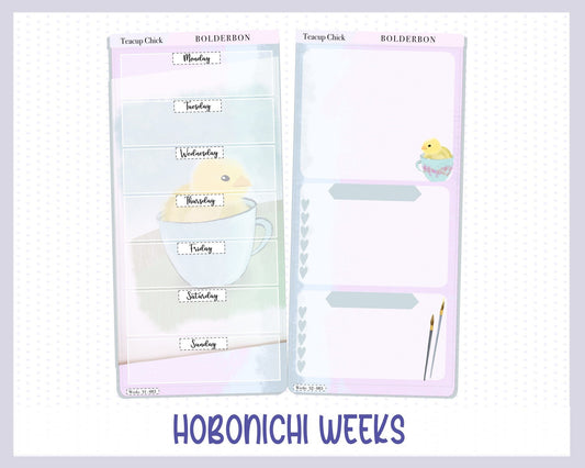 TEACUP CHICK || Hobonichi Weeks Planner Sticker Kit