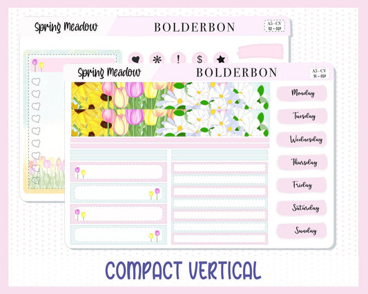 SPRING MEADOW || A5 Compact Vertical Planner Sticker Kit