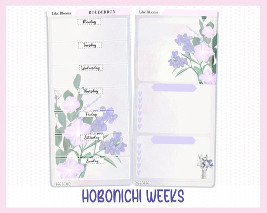 LILAC BLOOMS || Hobonichi Weeks Planner Sticker Kit