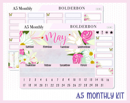 MAY A5 MONTHLY KIT || Planner Sticker Kit