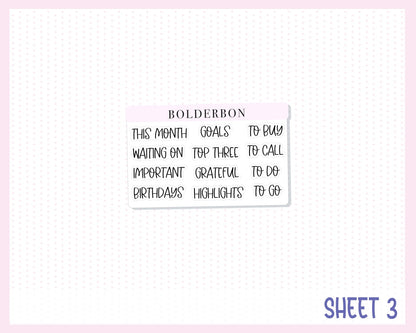 MAY A5 NOTES KIT || Planner Sticker Kit