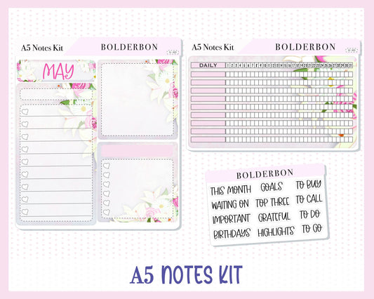 MAY A5 NOTES KIT || Planner Sticker Kit