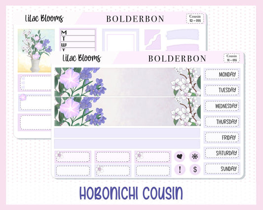 LILAC BLOOMS || Hobonichi Cousin Planner Sticker Kit