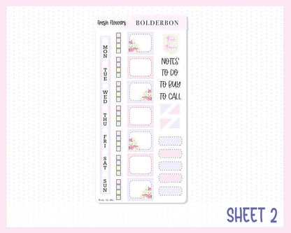 FRESH FLOWERS || Hobonichi Weeks Planner Sticker Kit