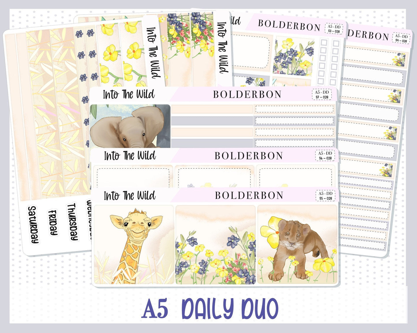 INTO THE WILD || A5 Daily Duo Planner Sticker Kit