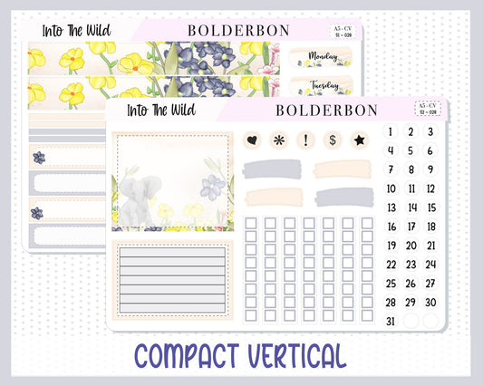 INTO THE WILD || A5 Compact Vertical Planner Sticker Kit