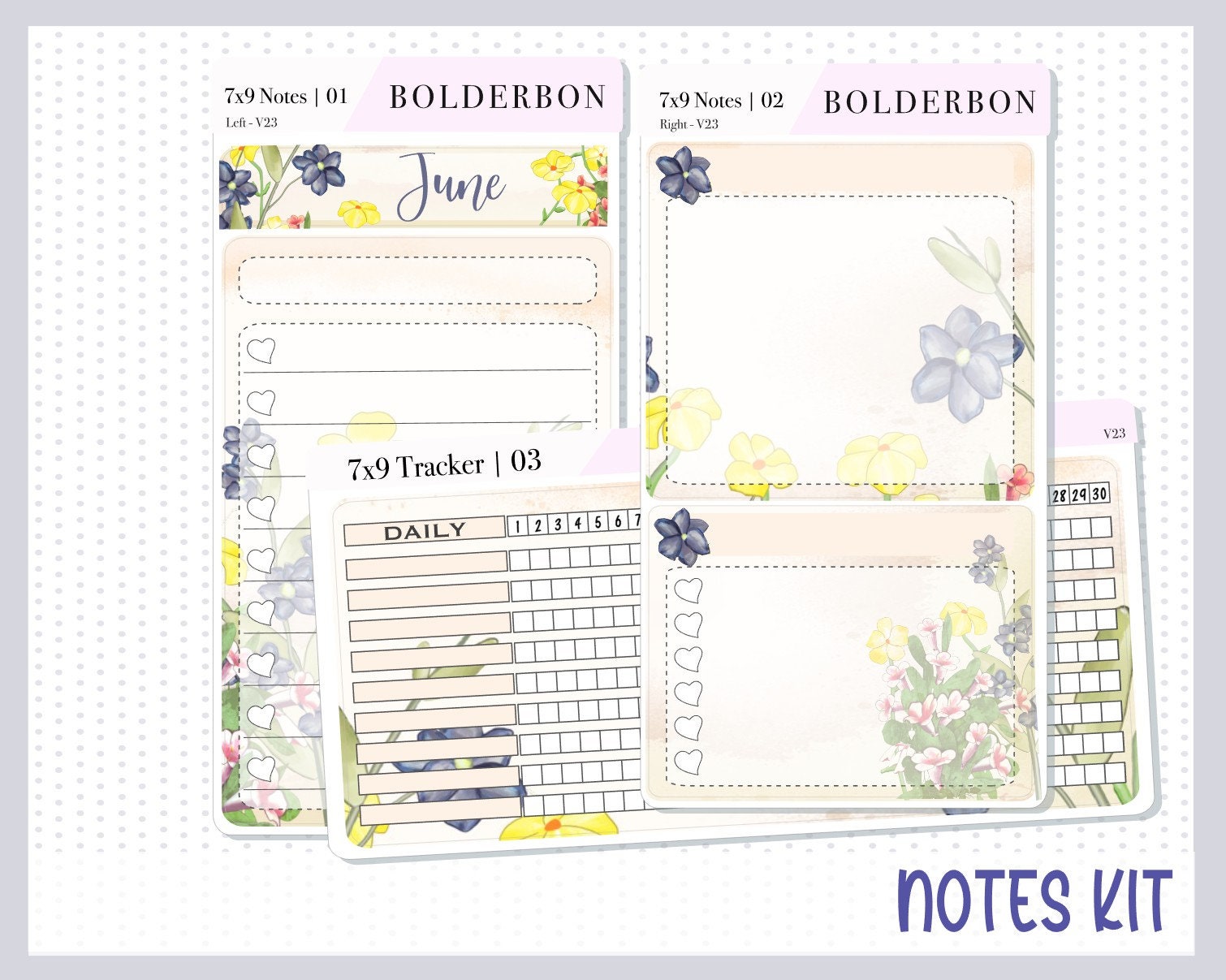 June Notes JUNE 7x9 Notes Kit – Bolderbon
