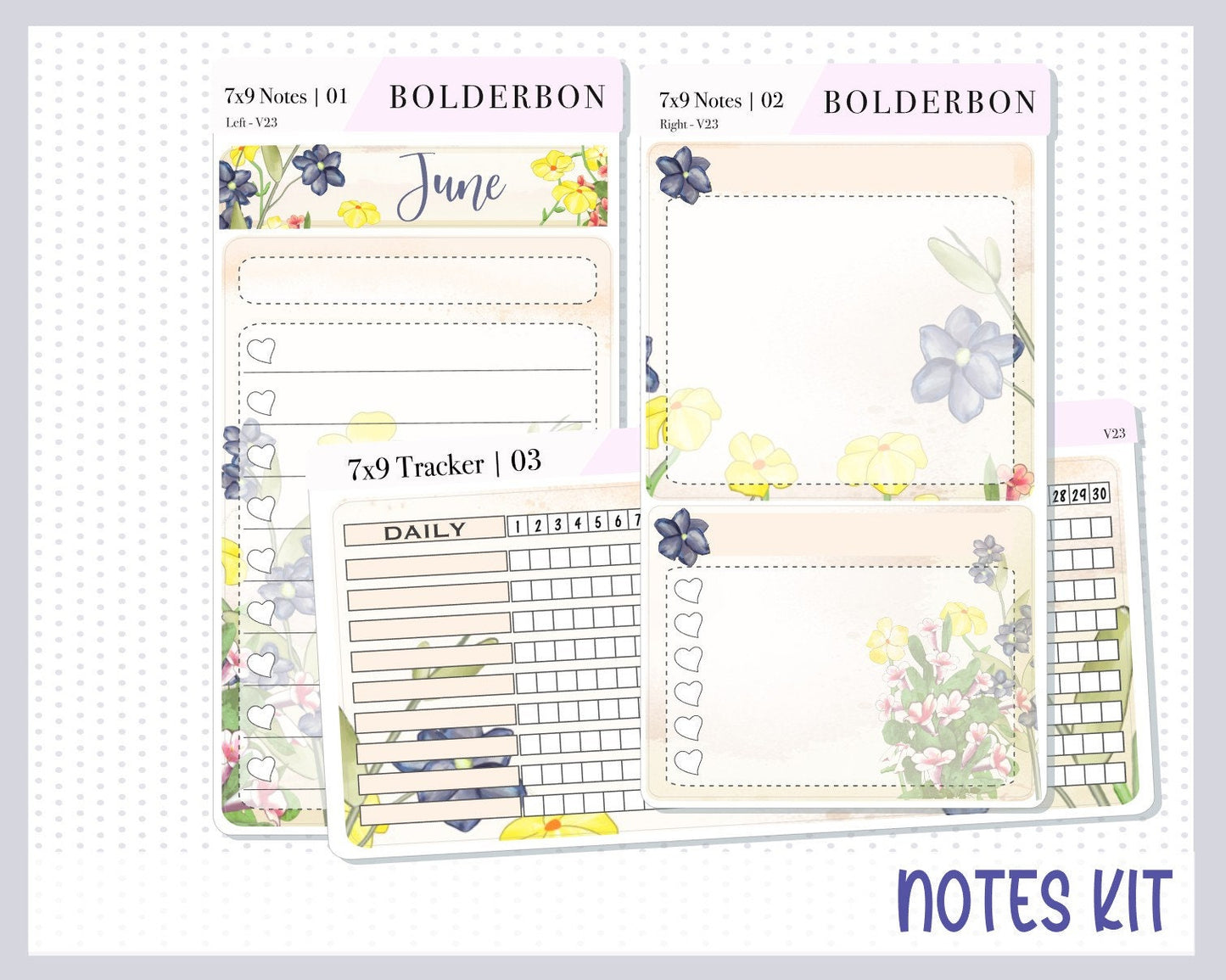 JUNE 7x9 Notes Kit