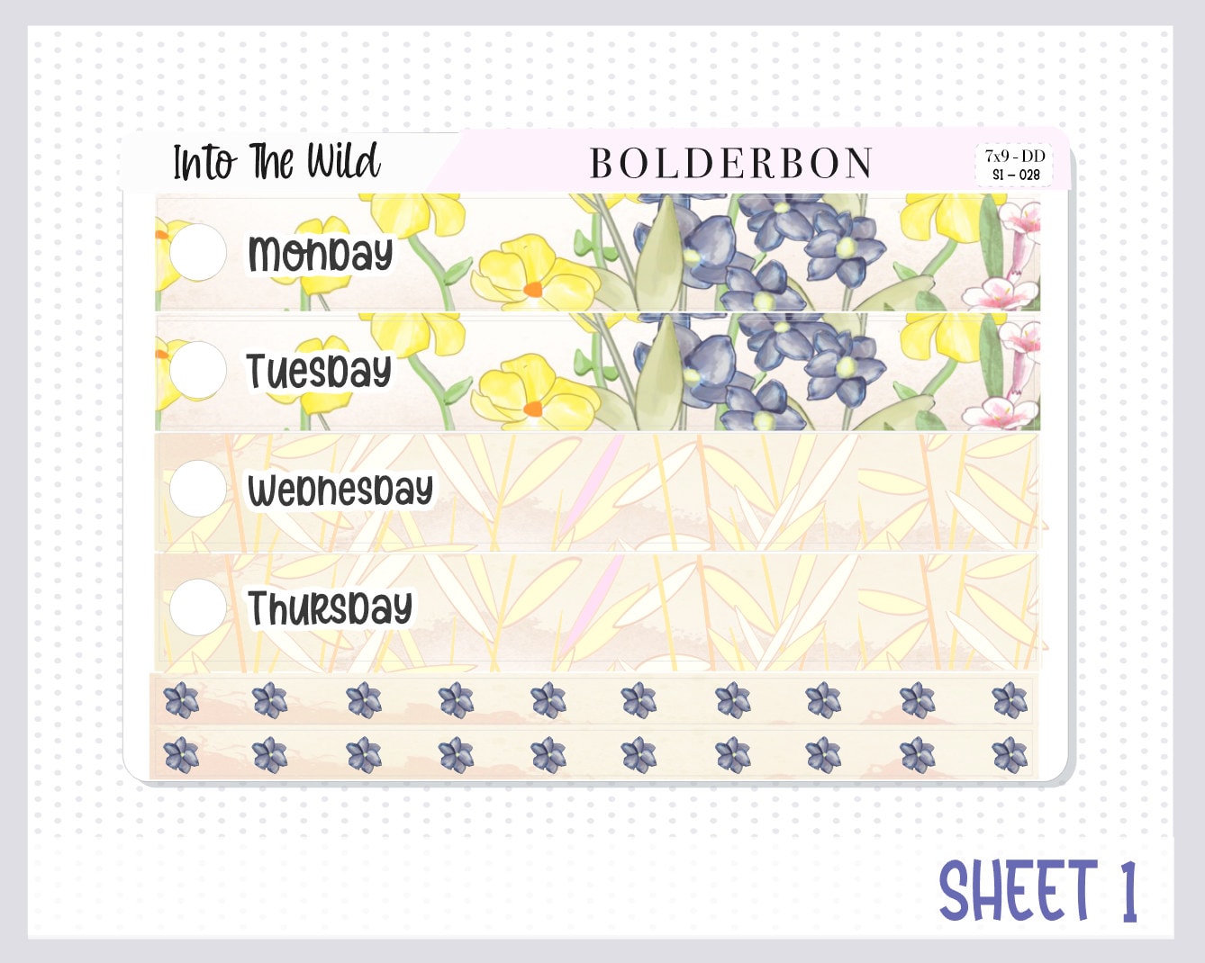 INTO THE WILD "7x9 Daily Duo" || Weekly Planner Sticker Kit for Erin Condren