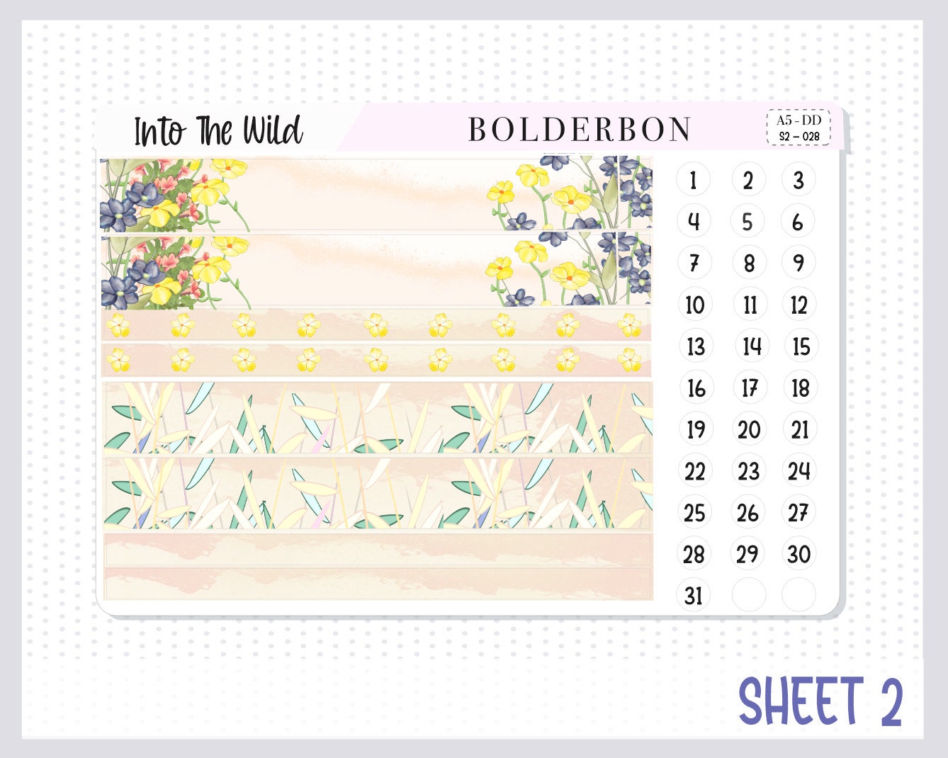 INTO THE WILD || A5 Daily Duo Planner Sticker Kit